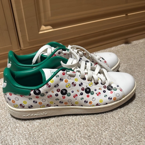 adidas Shoes - Adidas White and Green Sneakers Classic Style